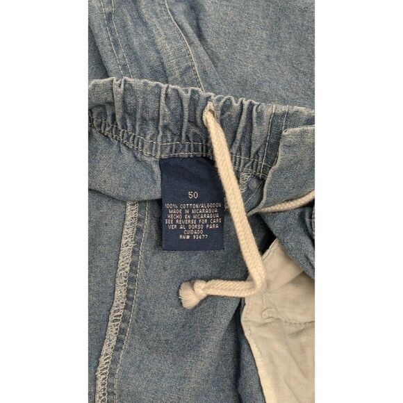 Towncraft Womens Sz 50 Comfort Fit Elastic Pants Straight Leg Denim Blue Jeans - Picture 7 of 8